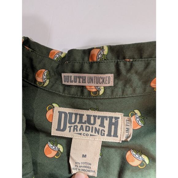 Duluth Trading Top Mens Medium Green Moscow Mule Beergarden Slim Fit LS - Picture 6 of 10